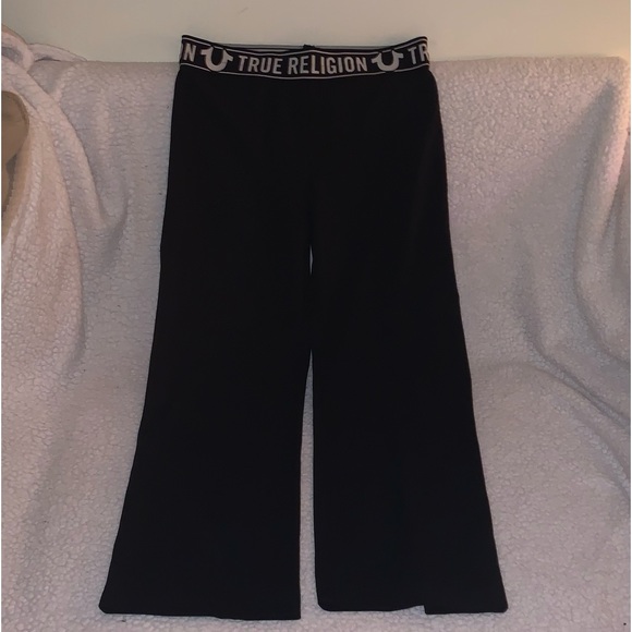 RE WORKED “TRUE RELIGION” HIGH WAIST WIDE LEG CROP PANTS - Picture 10 of 10